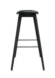 Begagnad barstol från Muuto, modell Fiber Bar Stool. I svart. Mått: höjd 79 cm, bredd 46 cm och djup 33 cm.  