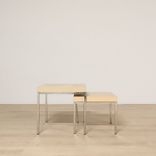 IKEA Klubbo begagnat soffbord och satsbord i ek och krom