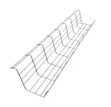Begagnad grå kabelkorg för organisering av kablar under skrivbord. Mått: höjd 12 cm, bredd 74 cm, djup 16 cm.  
