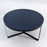 Begagnat soffbord Copper från Fogia i svart. Mått: diameter 80 cm, höjd 45 cm. 