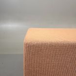 Pustian Modular begagnad rektangulär sittpuff klädd i orange textil