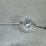 Begagnad golvlampa Aria från Örsjö Belysning med svart skärm och stativ. Mått: Höjd 150 cm, Fotens diameter 40 cm och skärmens diameter 51,5 cm. 