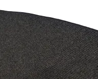 Begagnad rund matta från Vorwerk i marinblå färg. Med kort lugg vilket gör den lätt att rengöra. Mått: Höjd 1 cm x Bredd 379 cm x Djup 379 cm.
