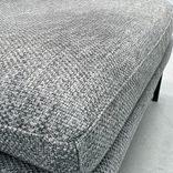 Begagnad fåtölj Impulse från Sits klädd i grått tyg. Mått: Bredd 85 cm, djup 90 cm, höjd 76 cm och sitthöjd 45 cm. 