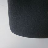 Begagnad kontorsstol Soul från Savo med ryggstöd i mesh, tygklädd sits. Mått: sitthöjd 40–52 cm.