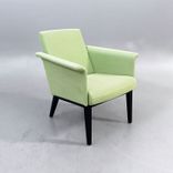 Begagnad fåtölj Lazy från Swedese i grönt. Mått: Bredd: 71 cm, Djup: 77 cm, Höjd: 78 cm, Sitthöjd: 45 cm. 