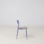 Begagnad konferensstol Campus från Lammhults i Ljusblå/lila färg. Mått: Sitthöjd 44 cm, höjd 75 cm, bredd 47 cm och djup 42 cm. 