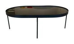 Begagnat soffbord NoNo Table från Audo Copenhagen i svart med glasskiva. Mått: Höjd 35 cm x Bredd 96,5 cm x Djup 59,5 cm. 