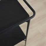 Begagnat svart soffbord från Norm Architects, modell Copenhagen Tray Table. Mått: Höjd: 89 cm, Bredd: 48 cm, Djup: 34 cm 
