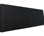 Begagnad bordsskärm i svart. Mått: Höjd 65 cm x Bredd 180 cm x Djup 4 cm. 