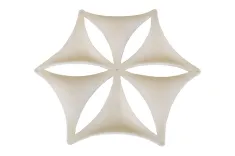 Begagnad takabsorbent från Abstracta i vit färg. Hexagonformade, monteras med plastkopplingar. Mått: Höjd 40 x Bredd 35 cm. 